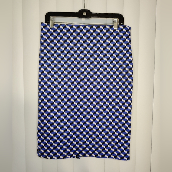 NYCC Dresses & Skirts - NYCC Geometric Blue and Black Pencil Skirt
